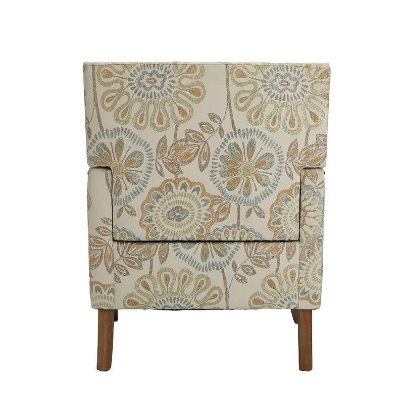 Fauteuil d’appoint moderne pour le salon avec pieds en bouleau et revêtement en tissu confortable