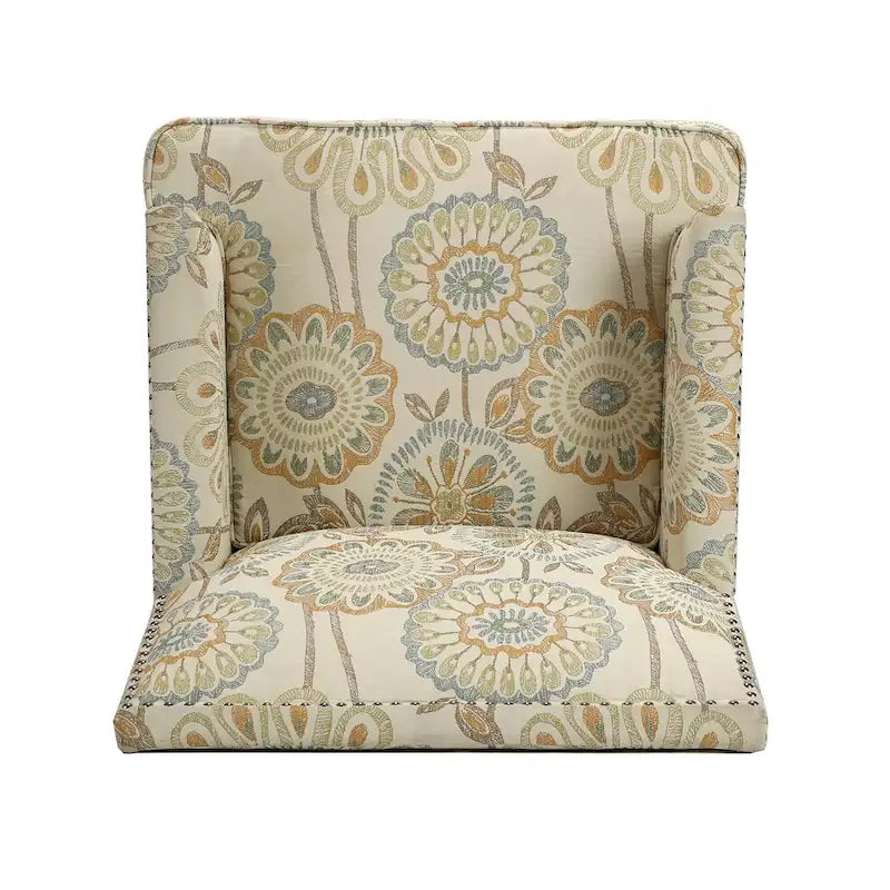 Fauteuil d’appoint moderne pour le salon avec pieds en bouleau et revêtement en tissu confortable