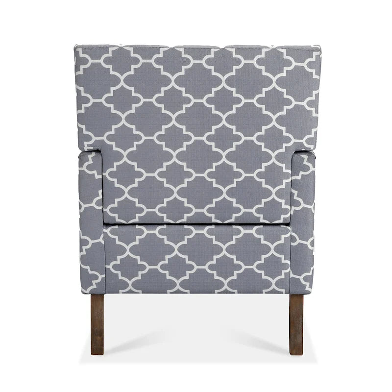 Fauteuil d’appoint moderne pour le salon avec pieds en bouleau et revêtement en tissu confortable