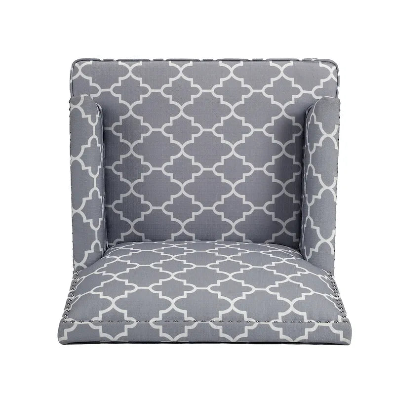 Fauteuil d’appoint moderne pour le salon avec pieds en bouleau et revêtement en tissu confortable