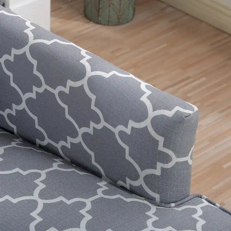 Fauteuil d’appoint moderne pour le salon avec pieds en bouleau et revêtement en tissu confortable
