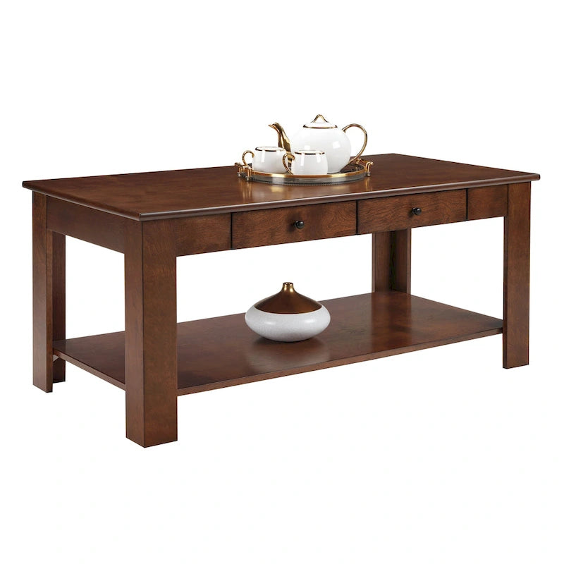 Table basse avec étagère