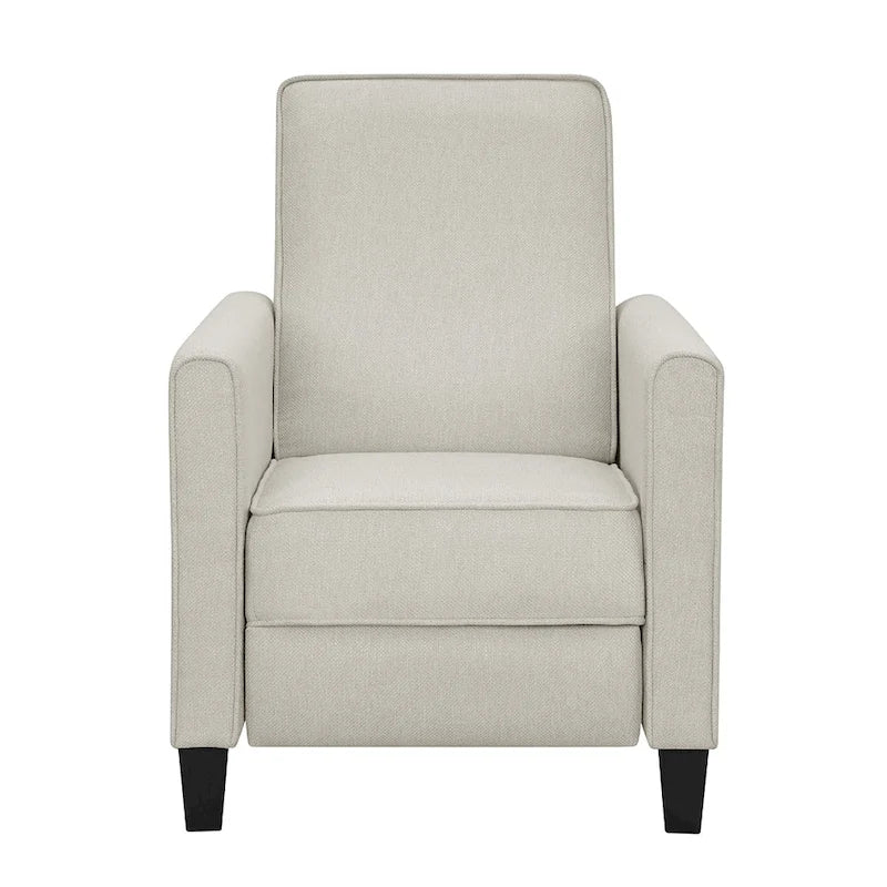 Fauteuil inclinable classique à rembourrage passepoilé en tissu