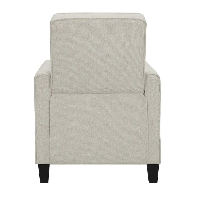 Fauteuil inclinable classique à rembourrage passepoilé en tissu