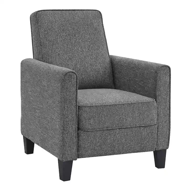Fauteuil inclinable classique à rembourrage passepoilé en tissu