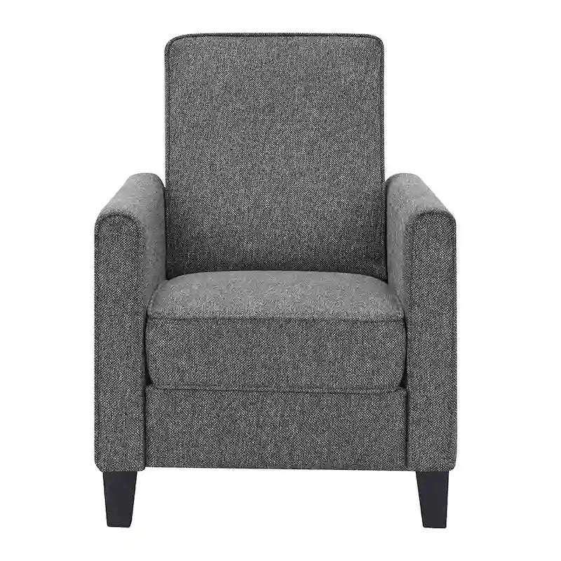 Fauteuil inclinable classique à rembourrage passepoilé en tissu