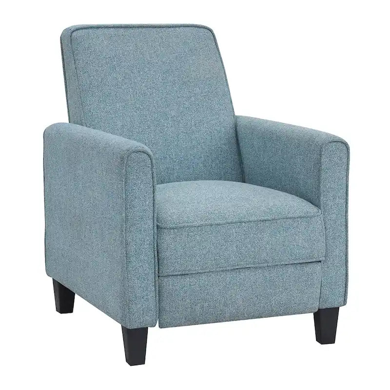 Fauteuil inclinable classique à rembourrage passepoilé en tissu