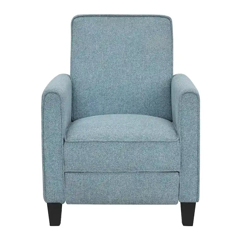 Fauteuil inclinable classique à rembourrage passepoilé en tissu