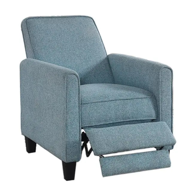 Fauteuil inclinable classique à rembourrage passepoilé en tissu