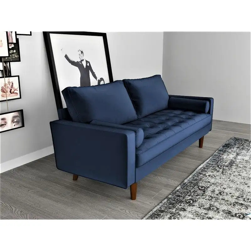 Samtsofa im Mid-Century-Stil