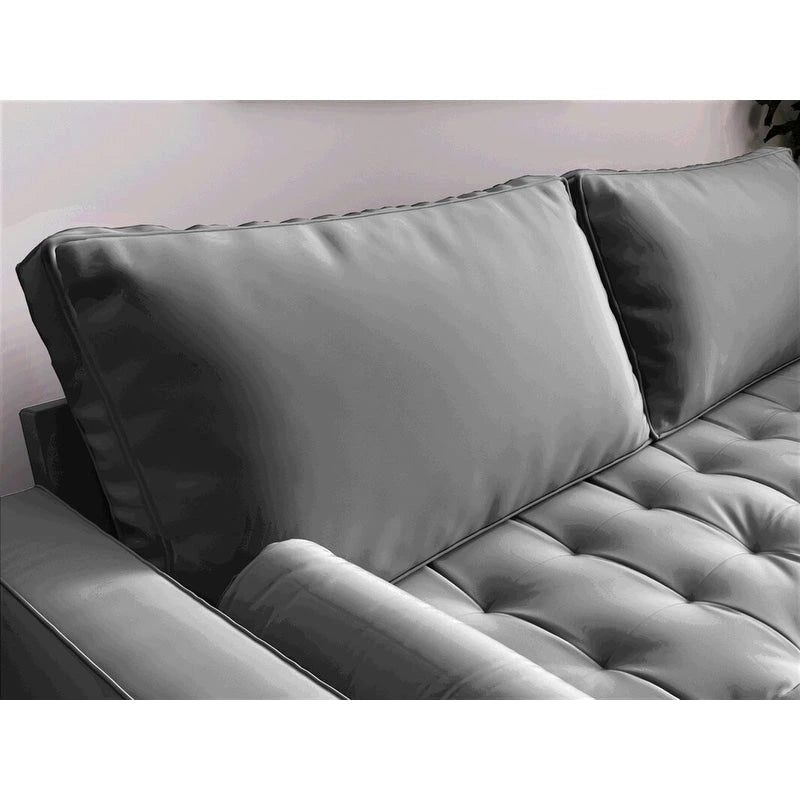 Samtsofa im Mid-Century-Stil