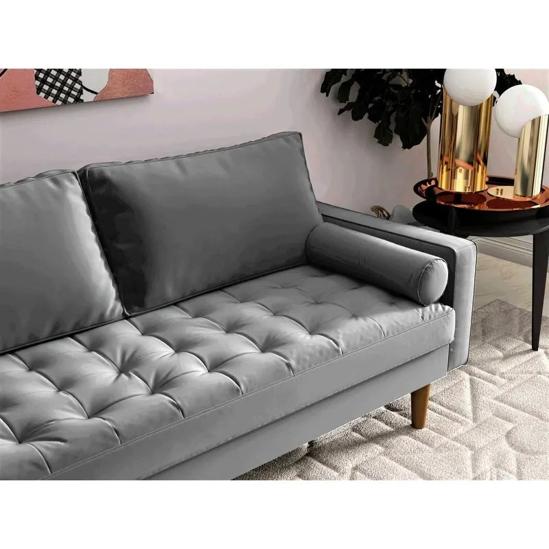 Samtsofa im Mid-Century-Stil