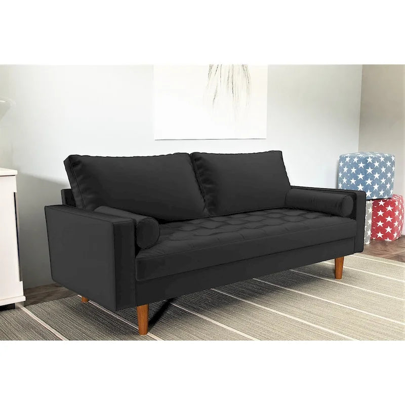 Samtsofa im Mid-Century-Stil