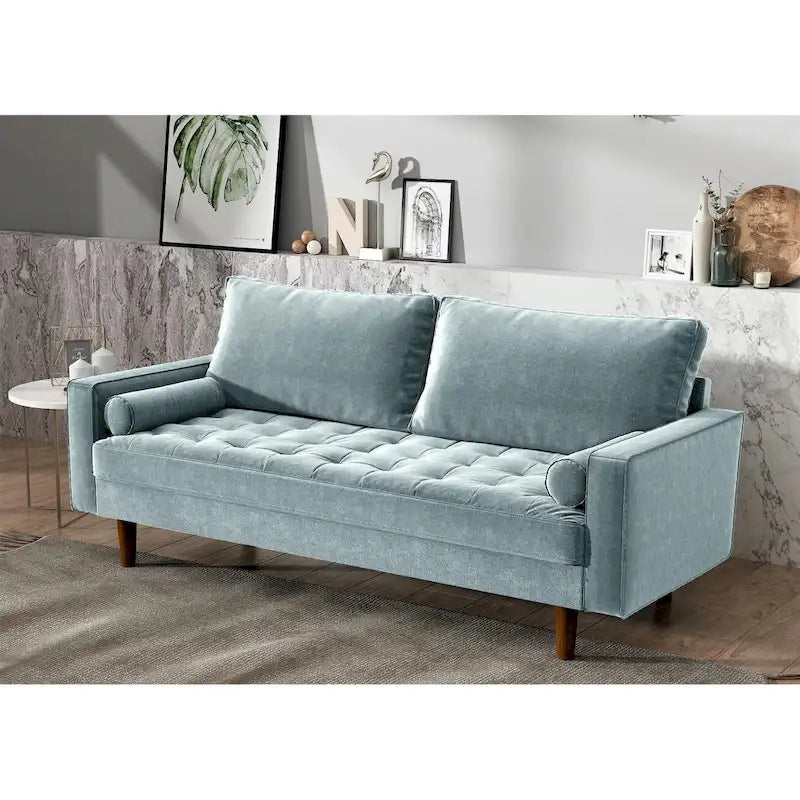 Samtsofa im Mid-Century-Stil