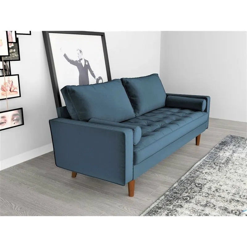 Samtsofa im Mid-Century-Stil