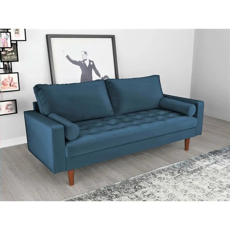 Samtsofa im Mid-Century-Stil