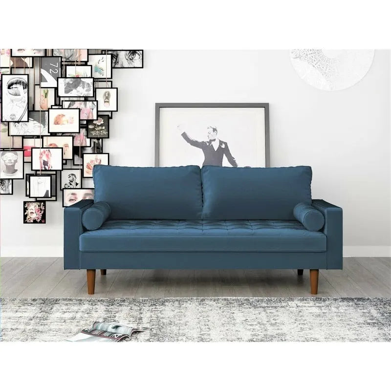 Samtsofa im Mid-Century-Stil