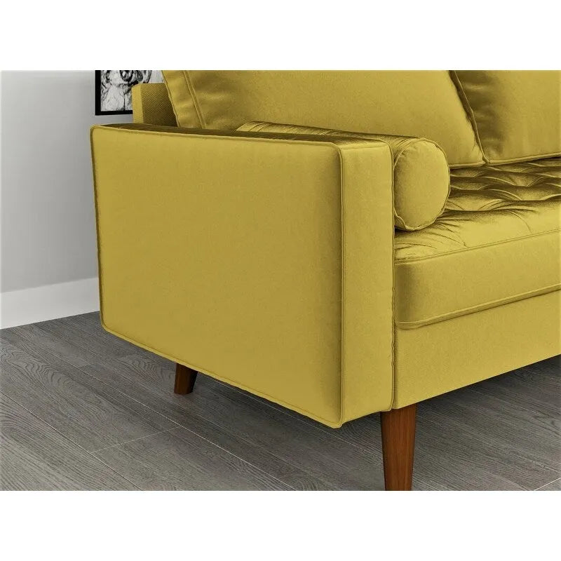 Samtsofa im Mid-Century-Stil