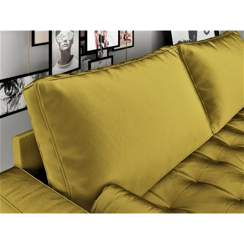 Samtsofa im Mid-Century-Stil