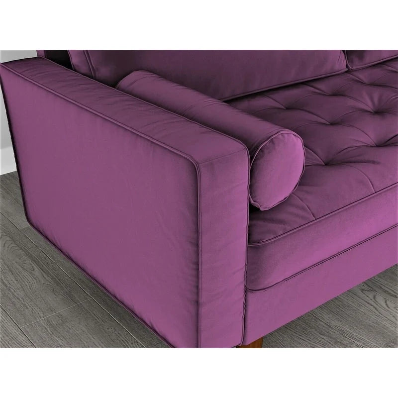 Samtsofa im Mid-Century-Stil