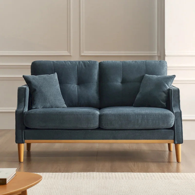 2-Sitzer-Loveseat aus Stoff mit USB-Ladefunktion