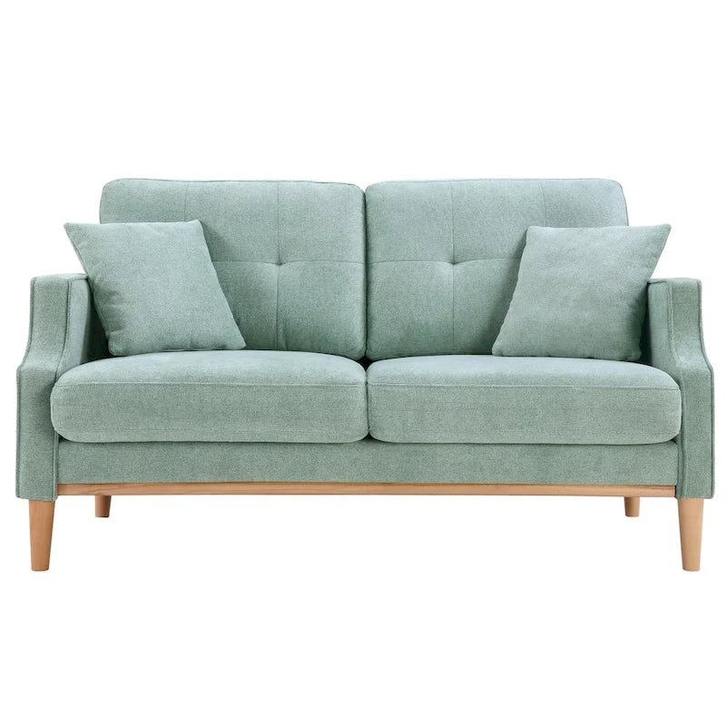 2-Sitzer-Loveseat aus Stoff mit USB-Ladefunktion