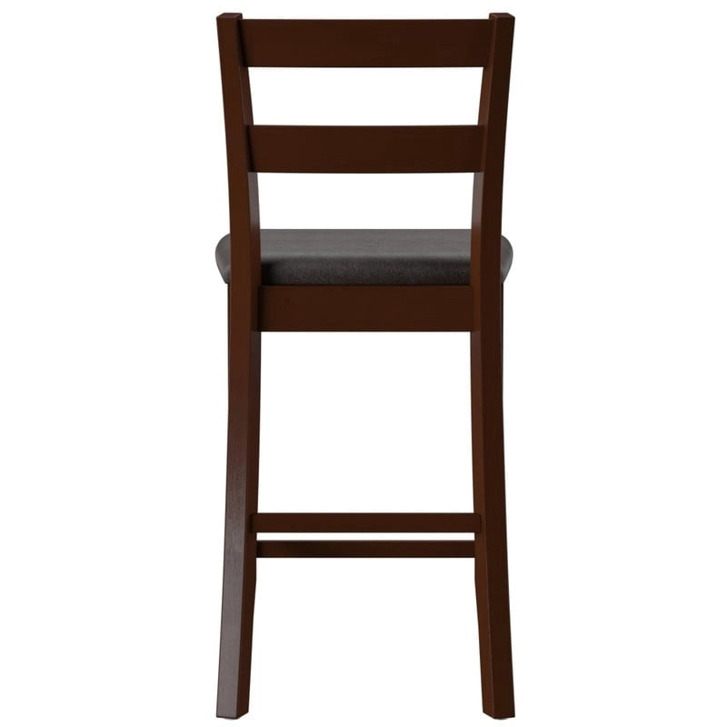 Taburete de mostrador de madera color espresso
