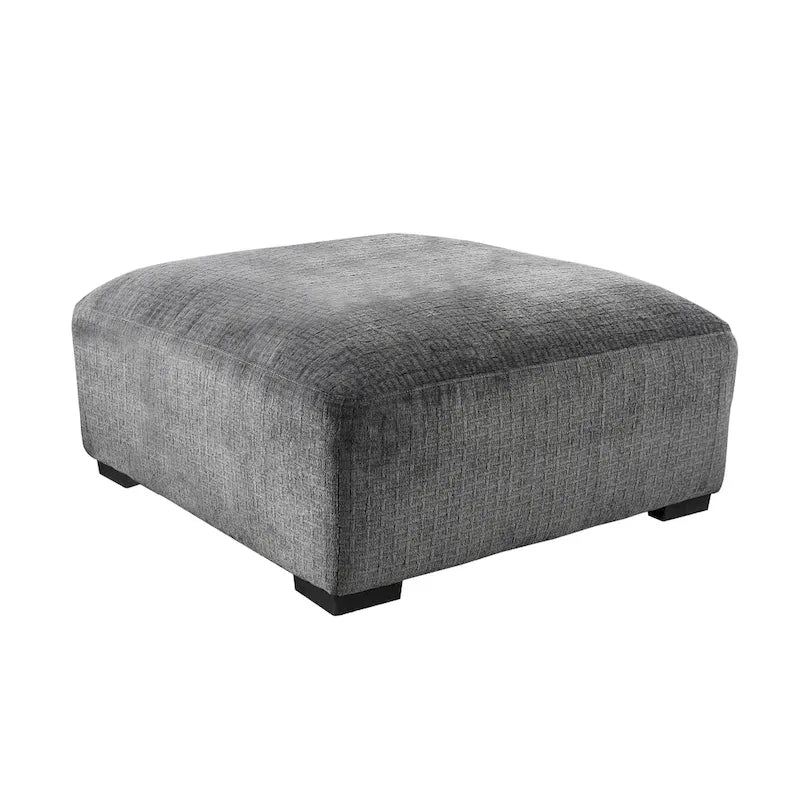 Puf acolchado contemporáneo de chenilla