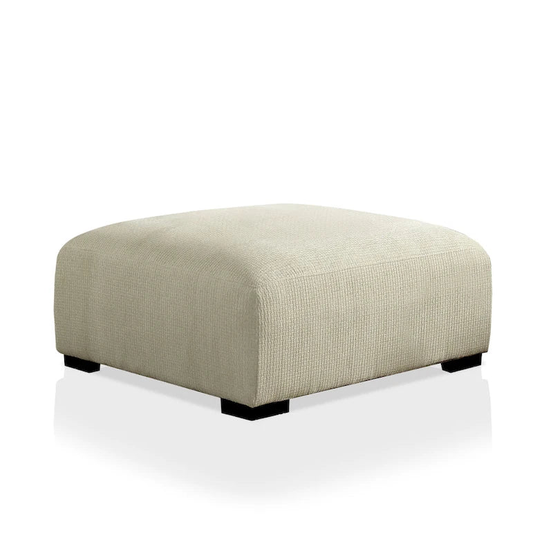Puf acolchado contemporáneo de chenilla