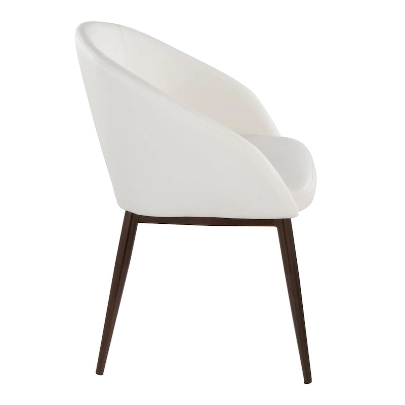 Chaise de salle à manger rembourrée avec pieds en métal cuivré