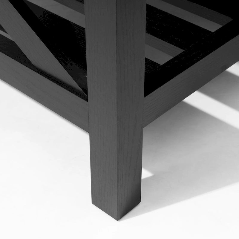 Table basse de salon avec étagère de rangement, table centrale pour canapé - 40.16 W x 22.05 D x 18.11 H