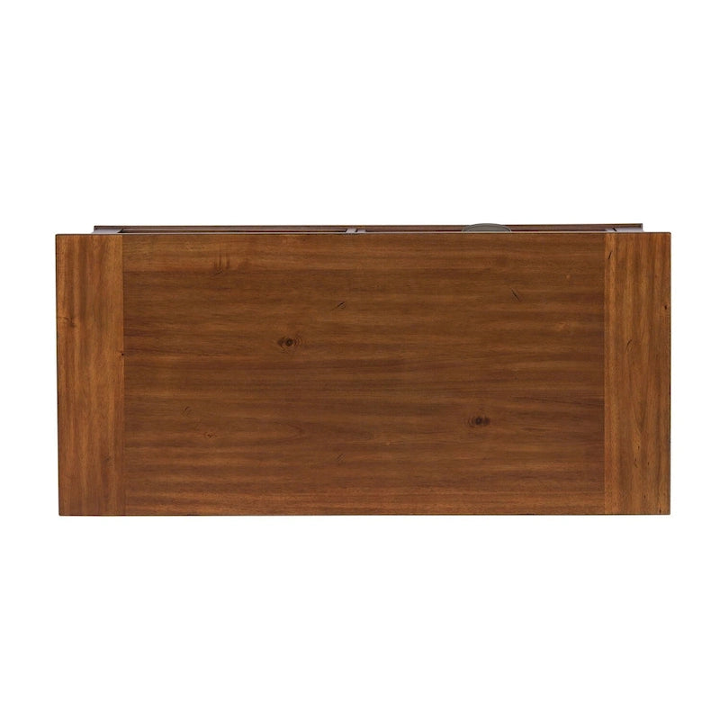 Buffet bas brun effet pavés