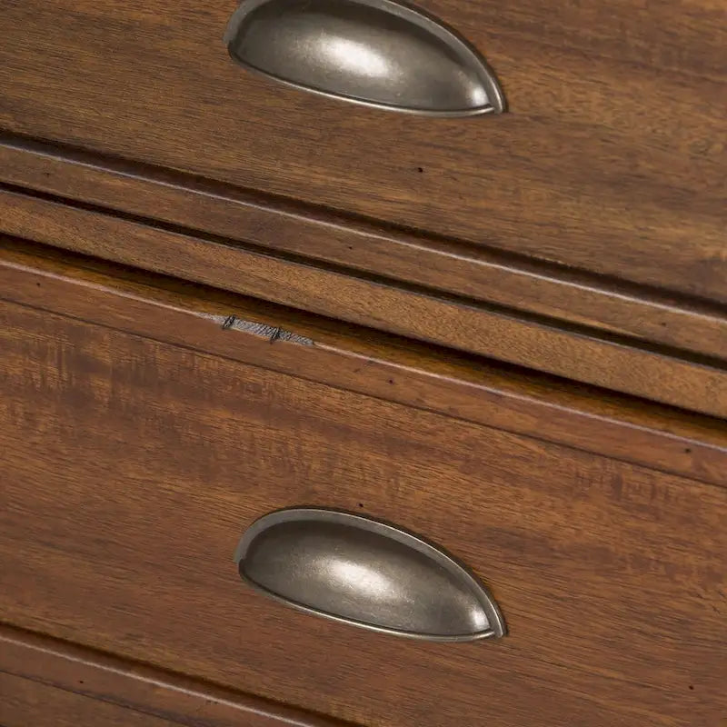 Buffet bas brun effet pavés