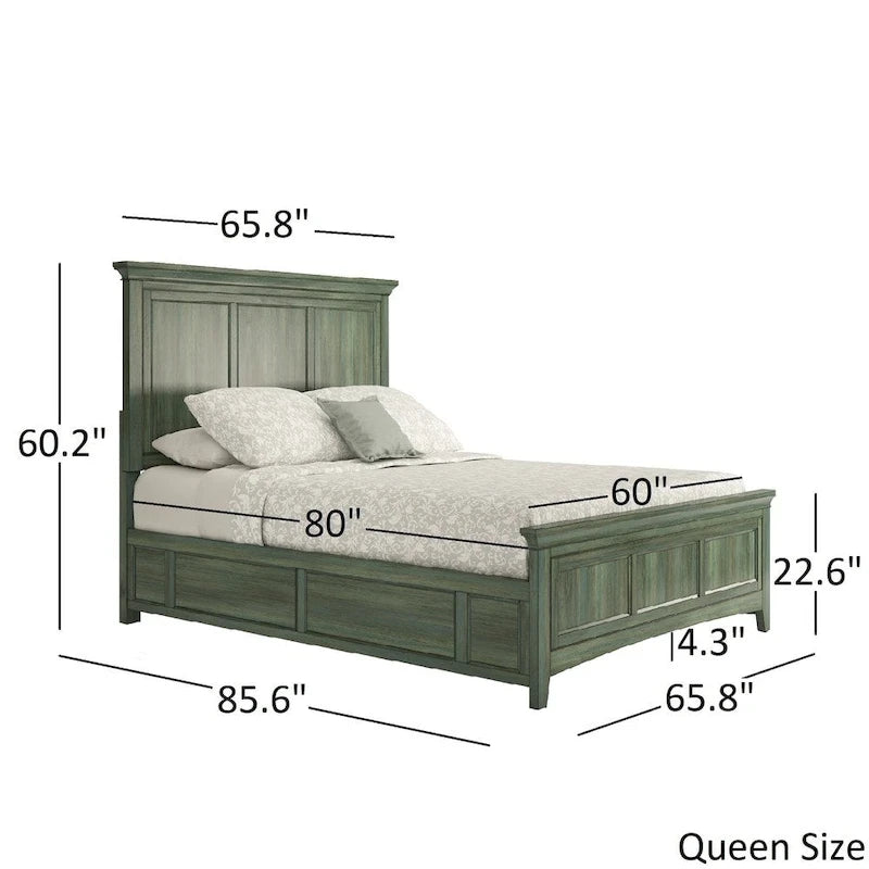 Platformbett mit Holzpaneelen