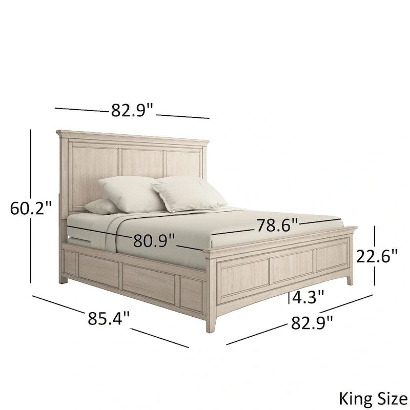 Platformbett mit Holzpaneelen