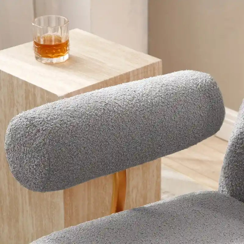 Fauteuil à bascule moderne en tissu sherpa pour chambre de bébé