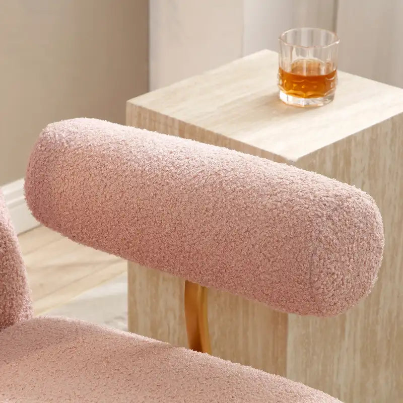 Fauteuil à bascule moderne en tissu sherpa pour chambre de bébé