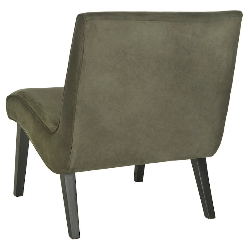 Stuhl in Waldgrün im Mid-Century-Stil - 25.2 x 29.9 x 30.7 - 25Wx30Dx31H