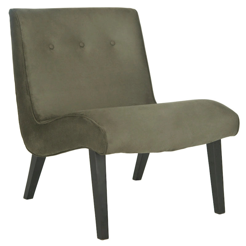 Stuhl in Waldgrün im Mid-Century-Stil - 25.2 x 29.9 x 30.7 - 25Wx30Dx31H