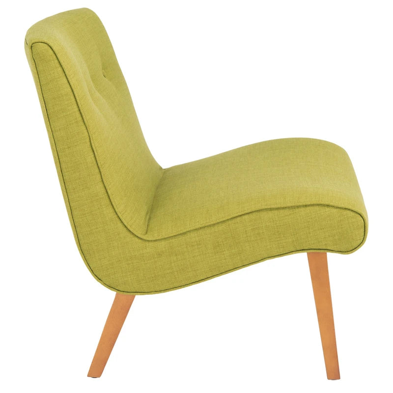 Stuhl in Waldgrün im Mid-Century-Stil - 25.2 x 29.9 x 30.7 - 25Wx30Dx31H