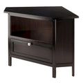Zena Corner TV and Media Stand, Espresso - 34.65 x 23.94 x 22.28 inches