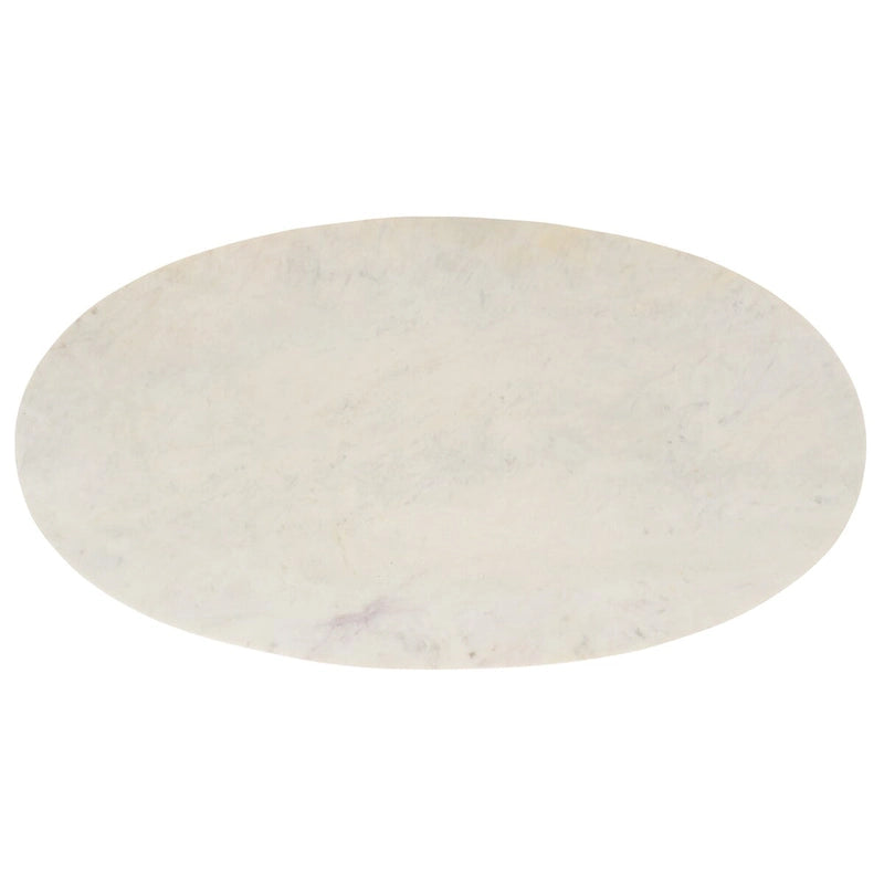 Mesa de centro de mármol (totalmente ensamblada) - 39 In. W x 21 In. D x 18.3 In. H - 39Wx21Dx18H