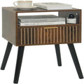 Mesita de noche pequeña de madera con cajón - 11.8D x 15.7W x 23.6H